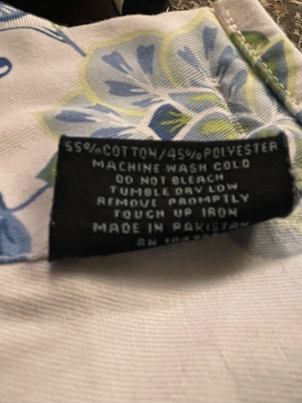 Cynthia Rowley Green and Blue Floral Shower Curtain - Picture 6 of 8